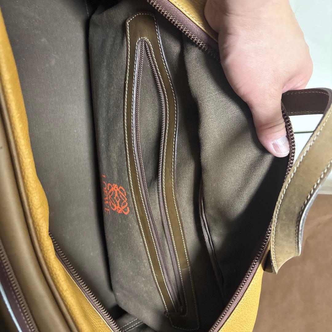 LOEWE レザー ボストンバッグ ブラウン