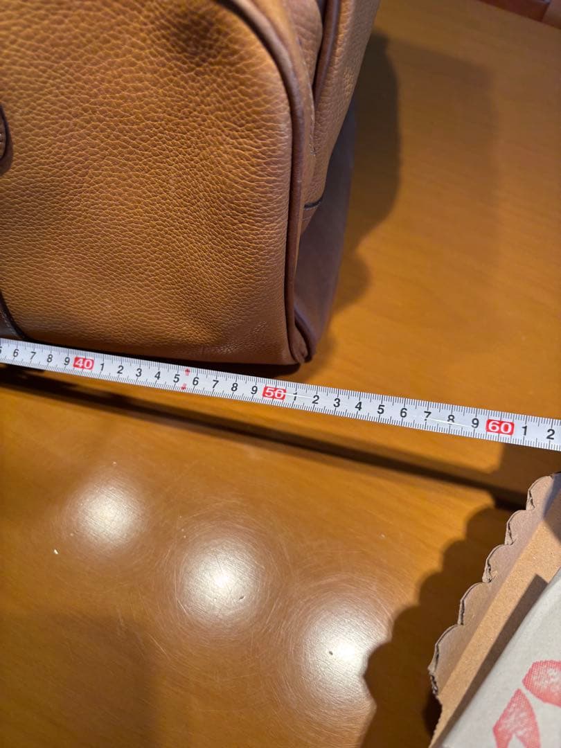 LOEWE レザー ボストンバッグ ブラウン