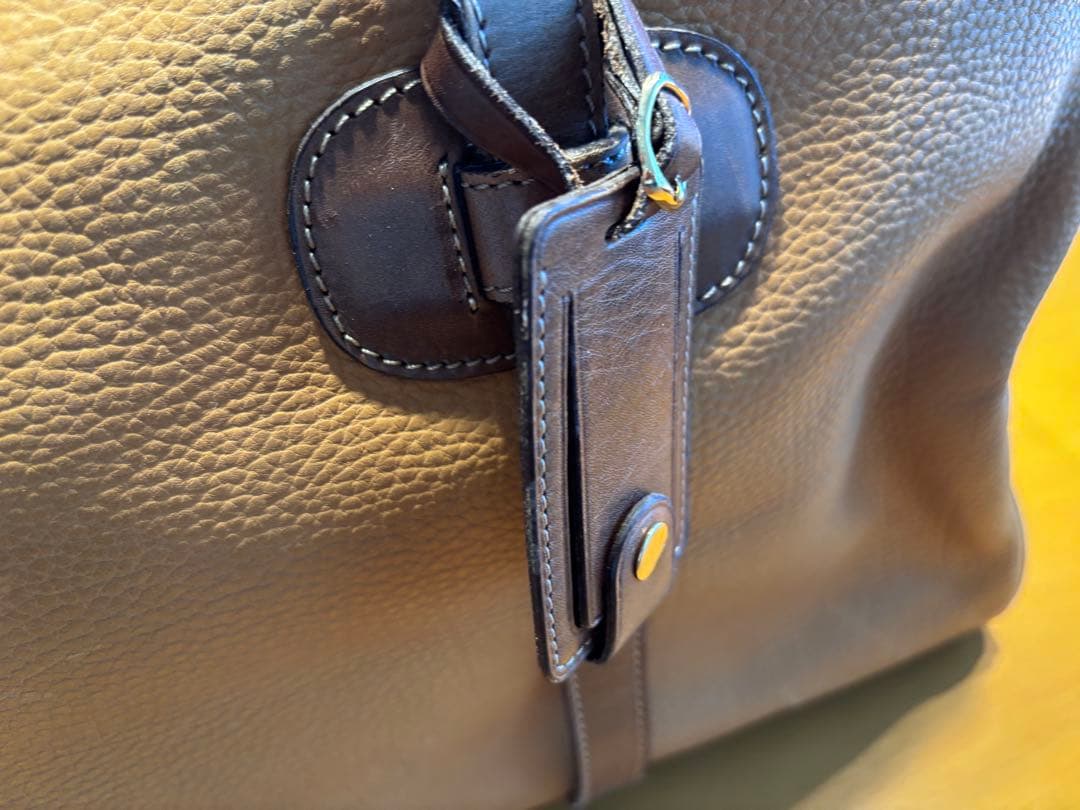LOEWE レザー ボストンバッグ ブラウン