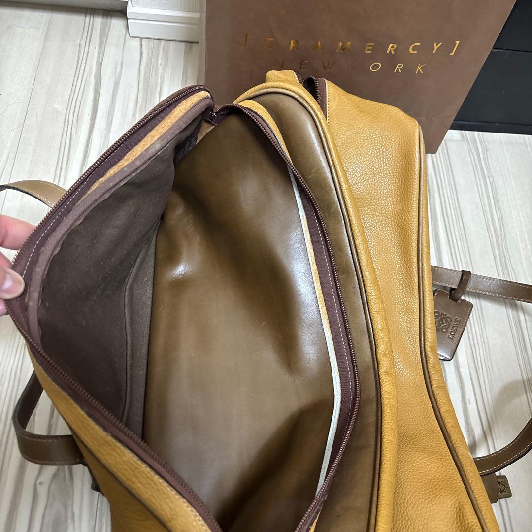 LOEWE レザー ボストンバッグ ブラウン