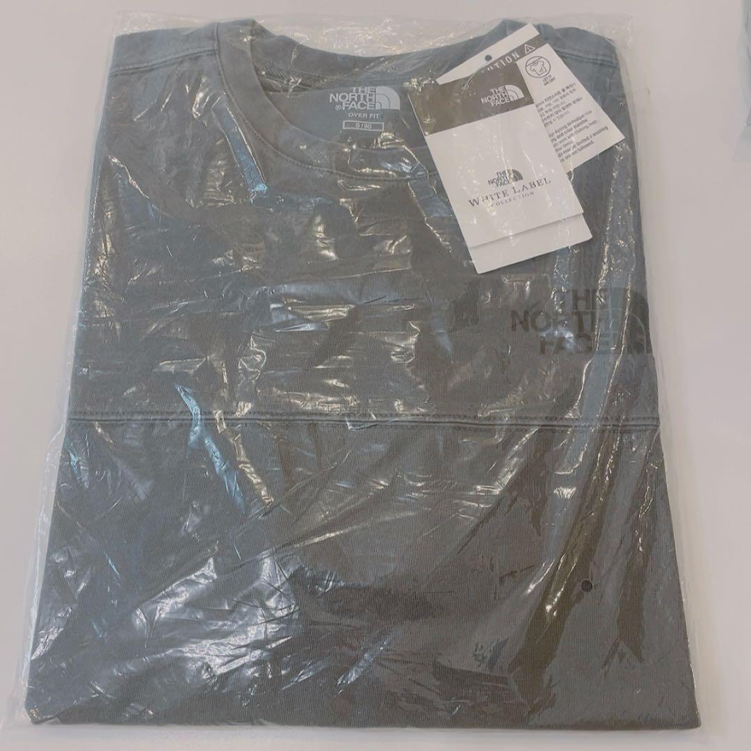 韓国 ノースフェイス　ダメージ Tシャツ　グレー　S 新品　ウォッシュ加工　M
