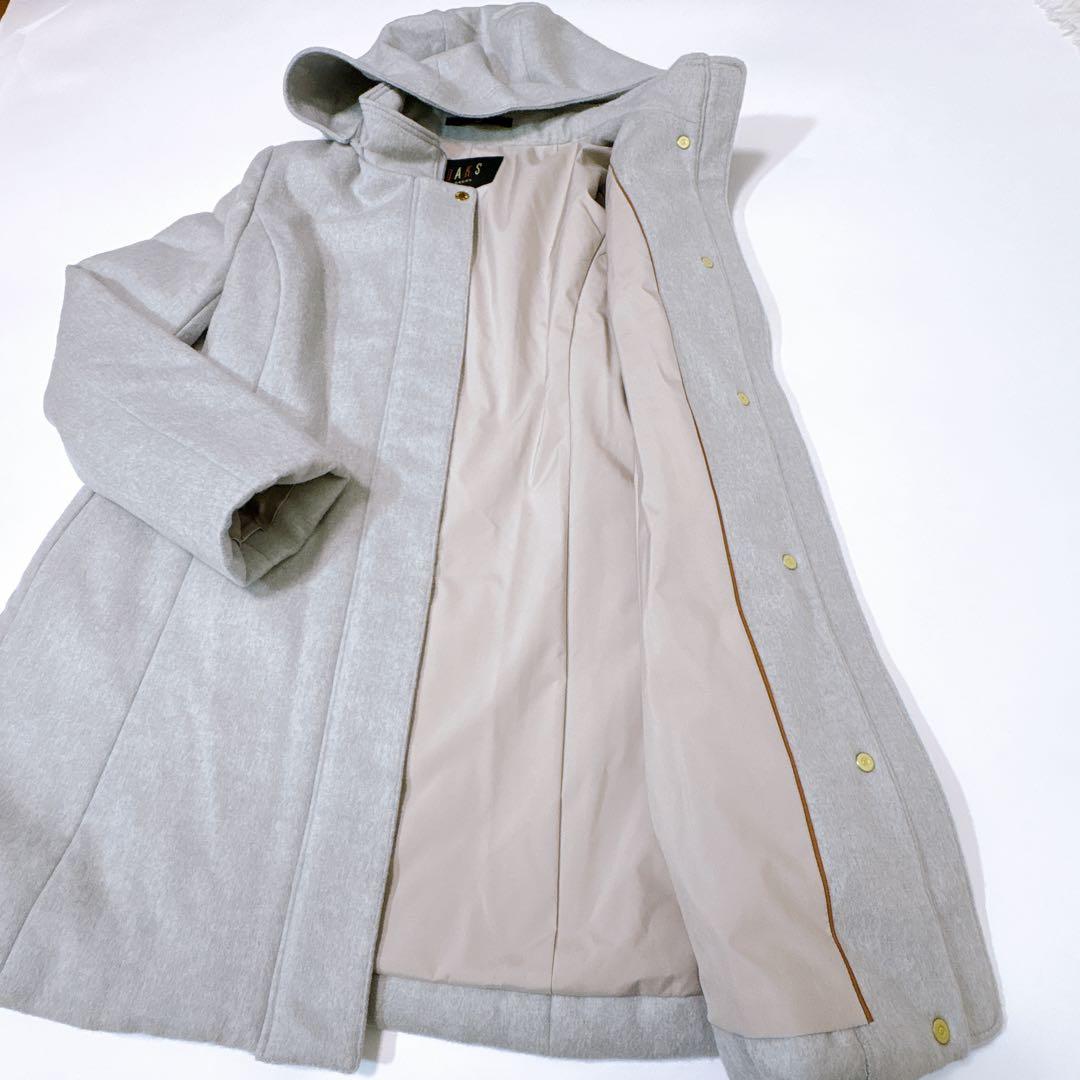 美品DAKS LONDON フード付きコート 日本製 2WAY ミドル丈