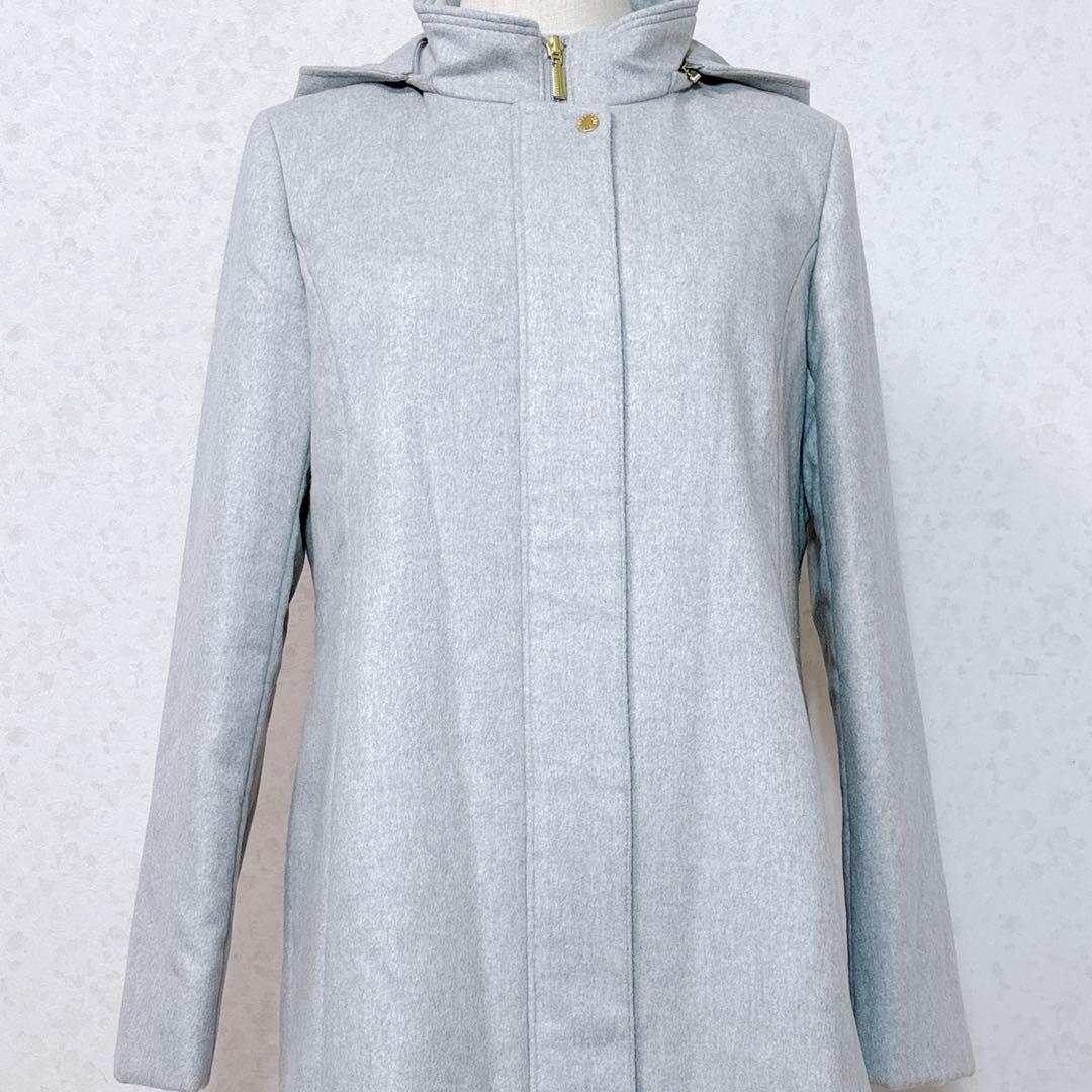 美品DAKS LONDON フード付きコート 日本製 2WAY ミドル丈