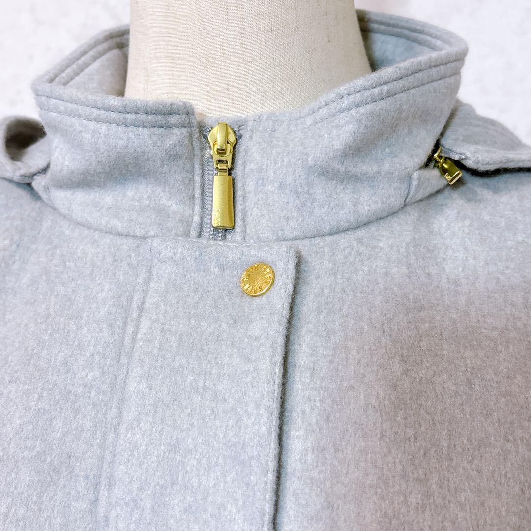 美品DAKS LONDON フード付きコート 日本製 2WAY ミドル丈