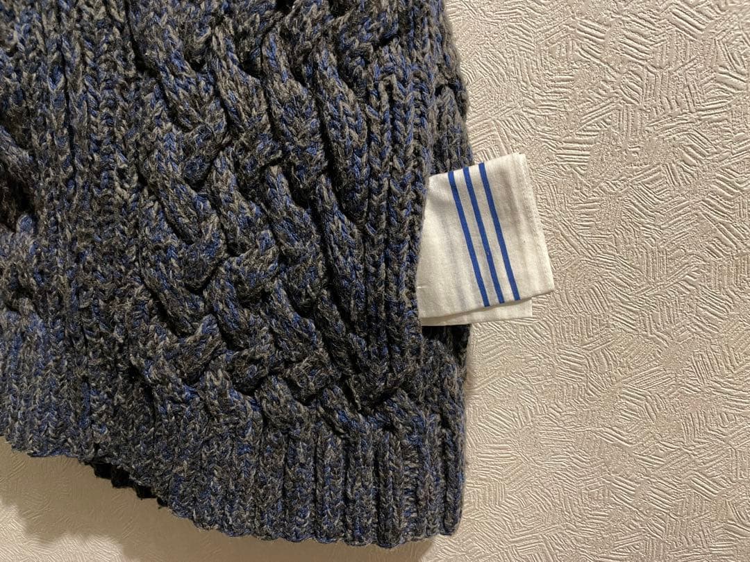 sacai フーデッド ケーブル ニット ベスト / サカイ ミックス フリル