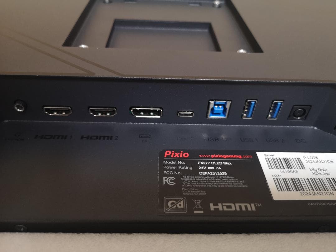 Pixio PX277OLEDMAX ゲーミングモニター 27型 有機EL 美品