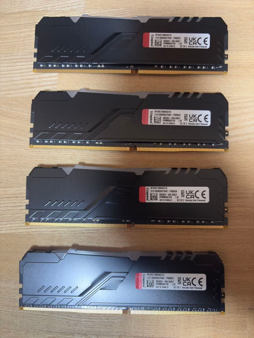 DDR4 32GB 2666MHz RGB 8GB×4枚　FURY