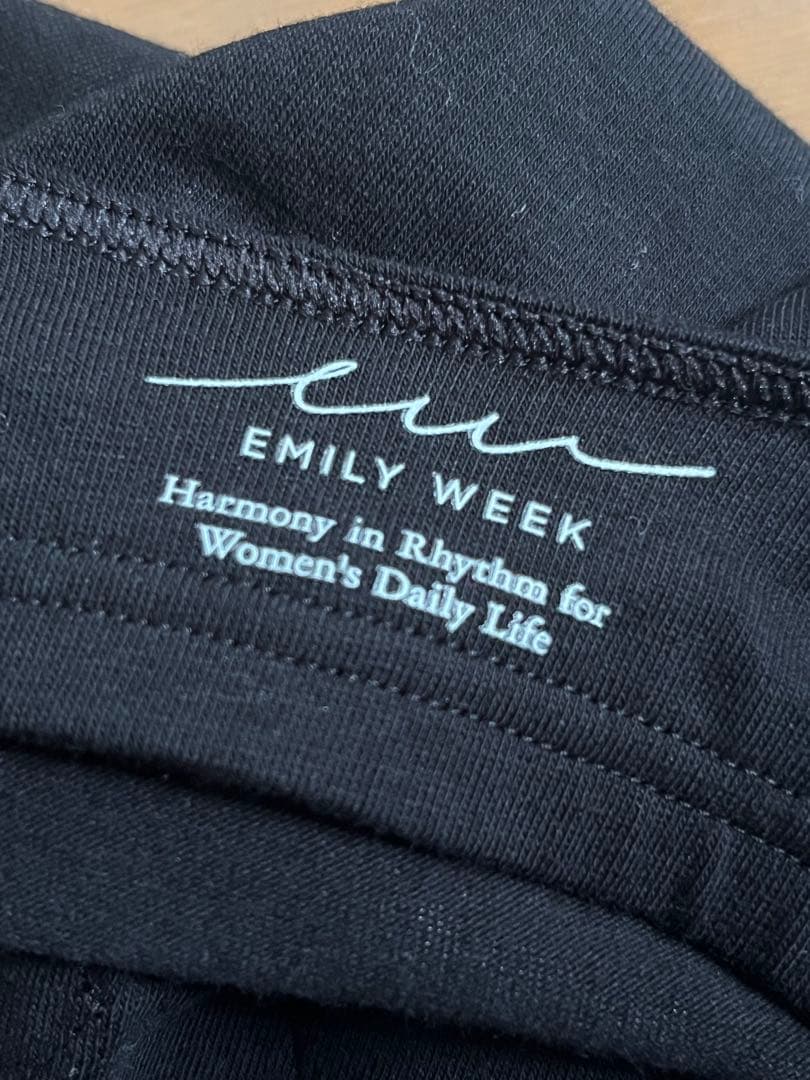 Emily Week オーガニックコットン混 ストレッチブラキャミソール 38黒