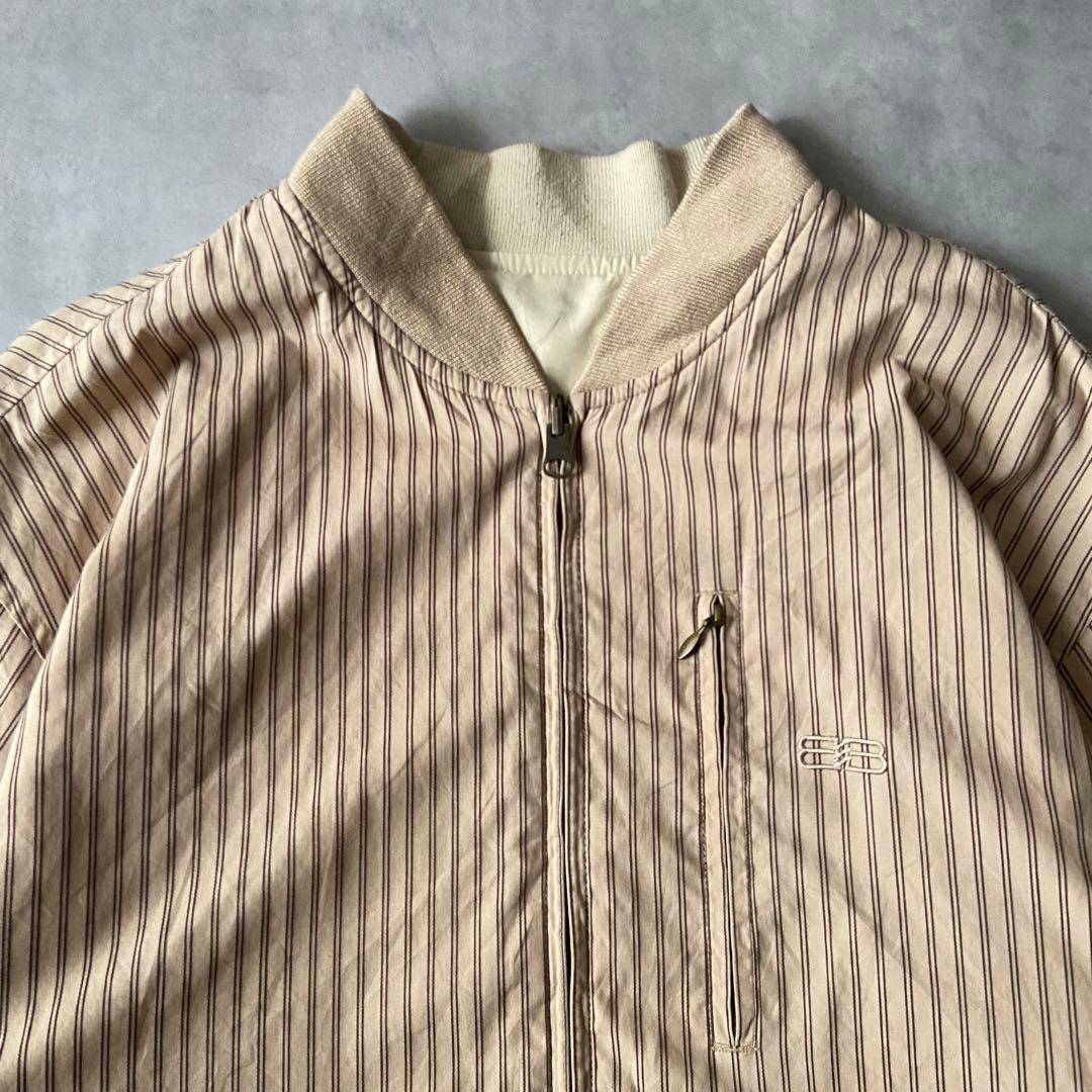 90s BALENCIAGA リバーシブルブルゾン ロゴ刺繍 ビンテージCE27