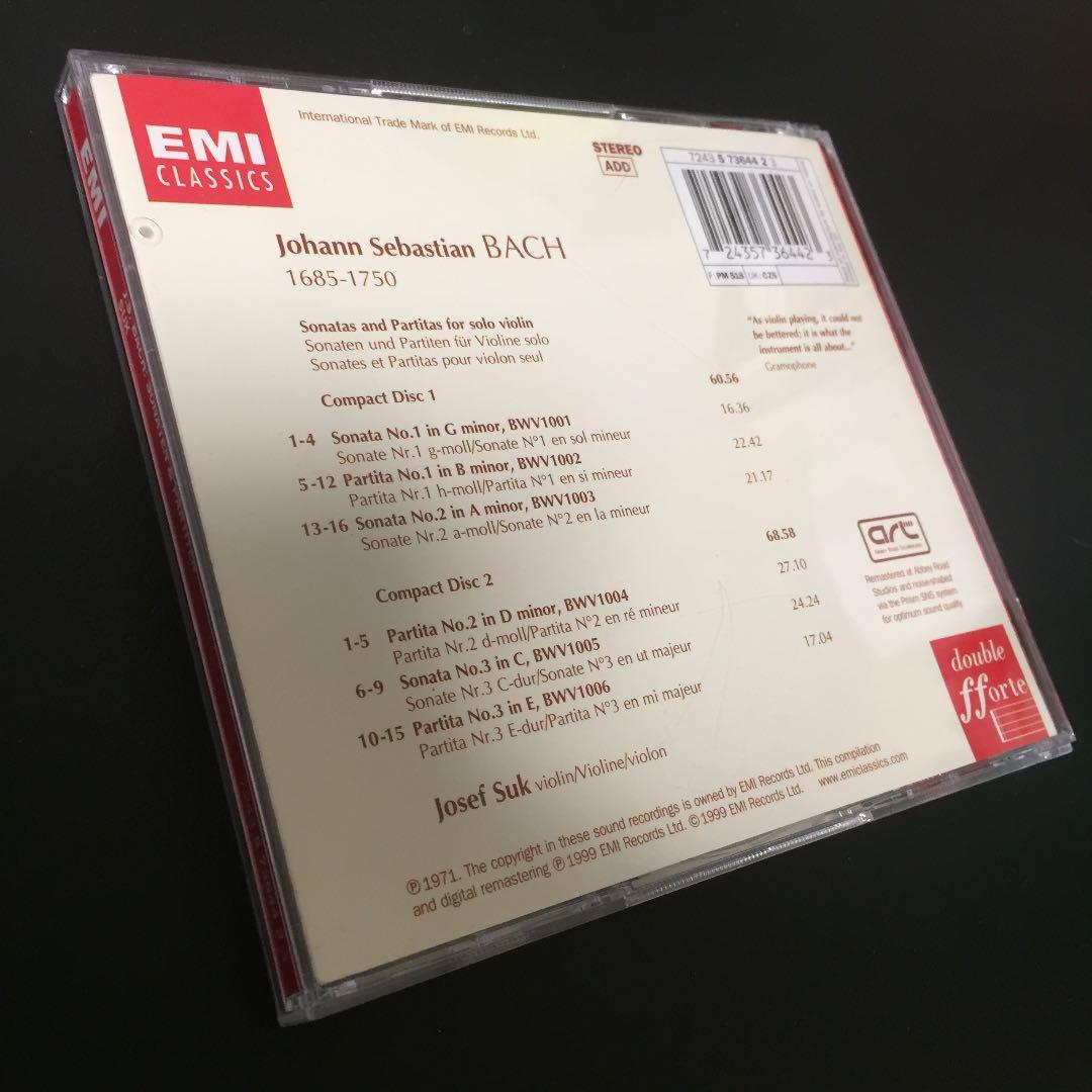 【売約済】スーク／バッハ:無伴奏ヴァイオリン・ソナタ&パルティータ　2CD