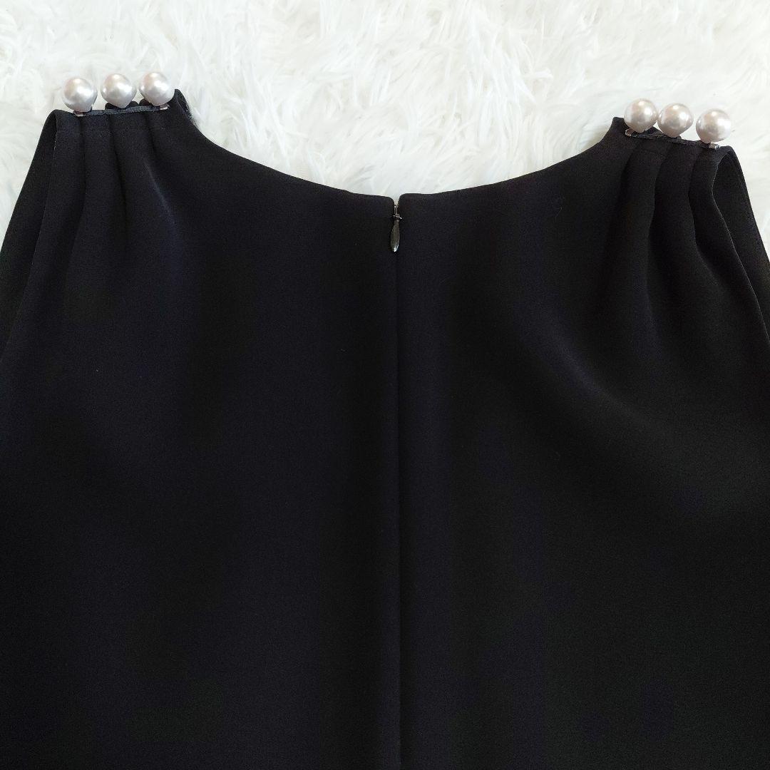 極美品✨ヨーコチャン　ワンピース　ノースリーブ　パール　ショルダー38