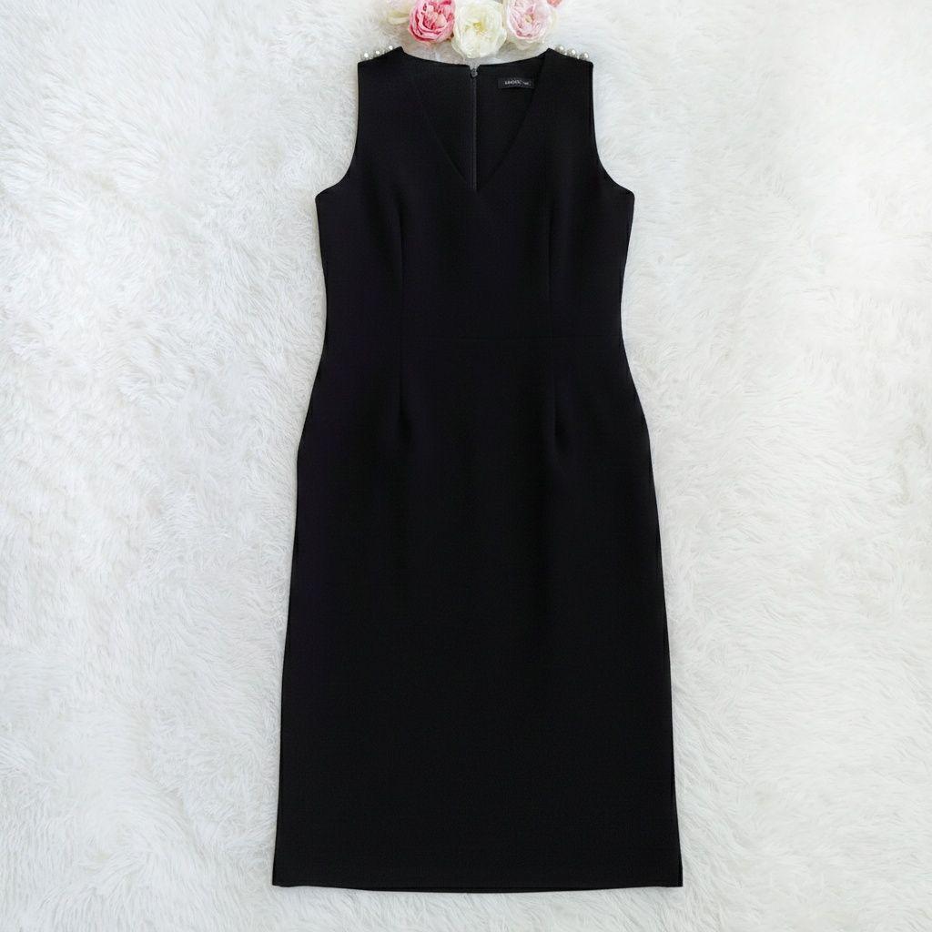 極美品✨ヨーコチャン　ワンピース　ノースリーブ　パール　ショルダー38