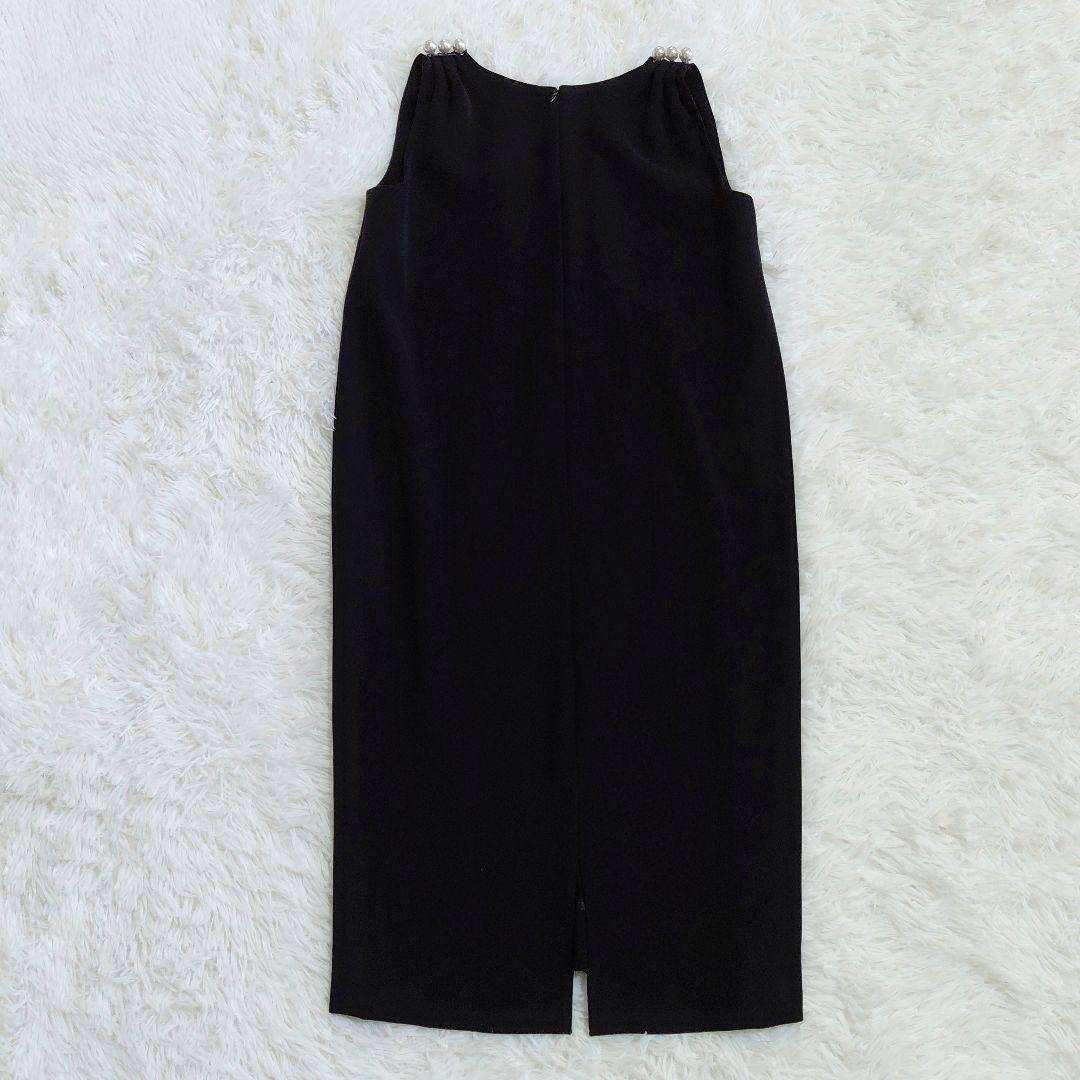 極美品✨ヨーコチャン　ワンピース　ノースリーブ　パール　ショルダー38