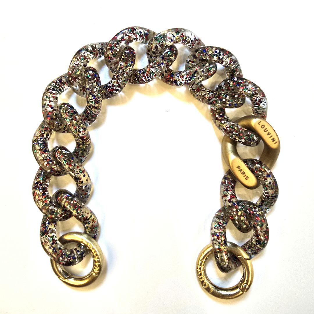 LOUVINI PARIS ハンドストラップ PETIT ZOE GLITTER