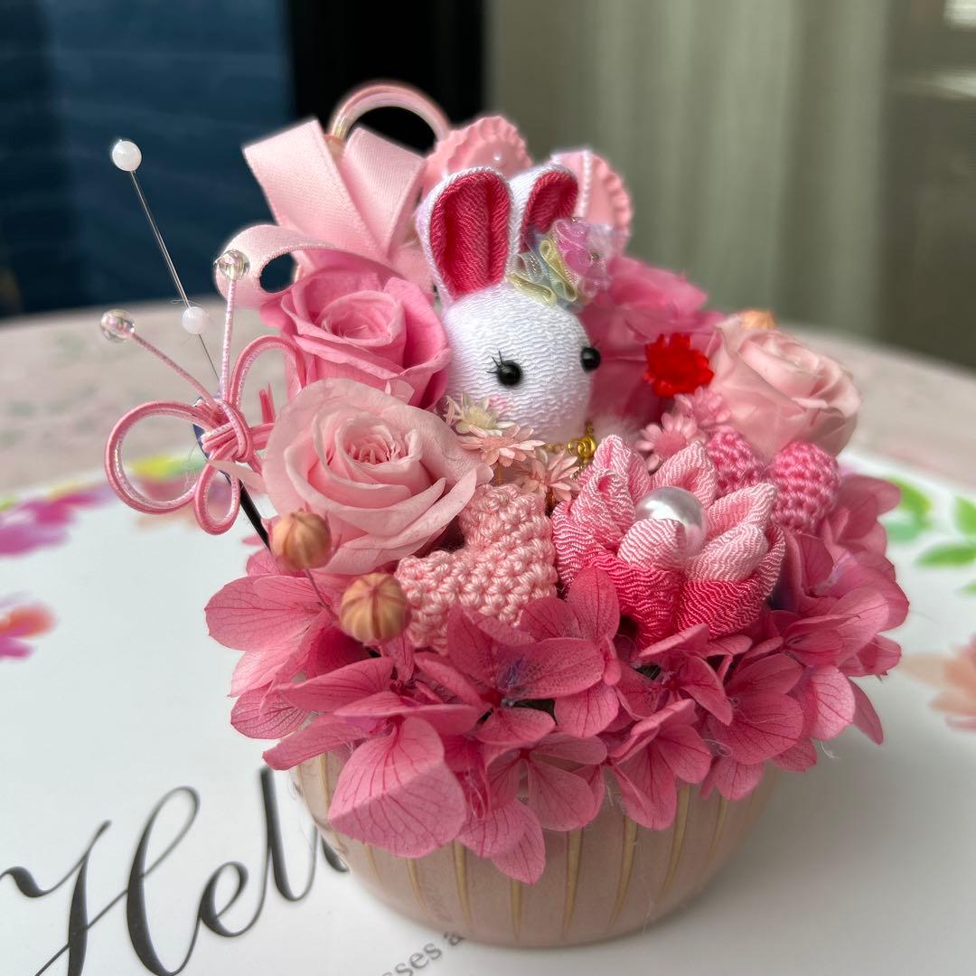 ハンドメイド❣️薔薇の華園❣️ピンクピンクアレンジ❁⃘*.゜