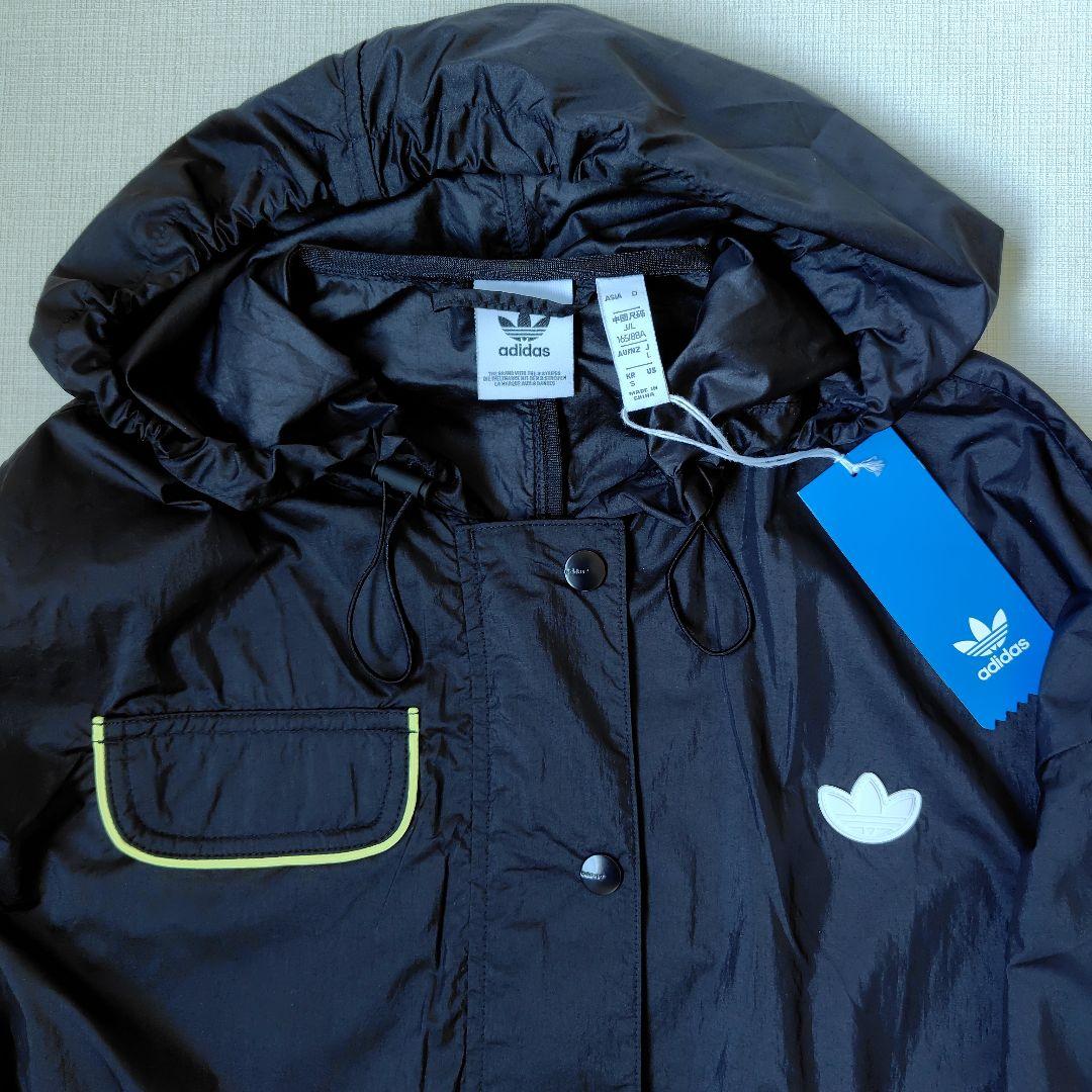 《未使用品》adidas originals ロング ウィンドブレーカー L　黒
