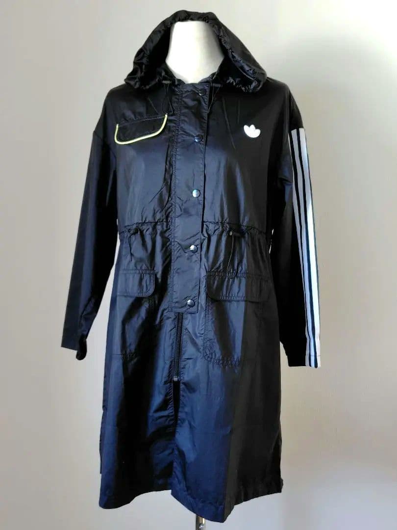 《未使用品》adidas originals ロング ウィンドブレーカー L　黒