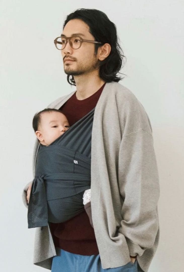 Konny 抱っこ紐 FLEX AirMesh チャコール ヘッドサポート付き