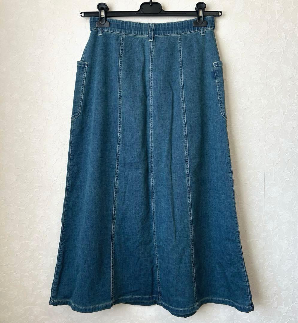 MINHA KILA KILA デニムロングフレアスカート　綿84% タグ付き