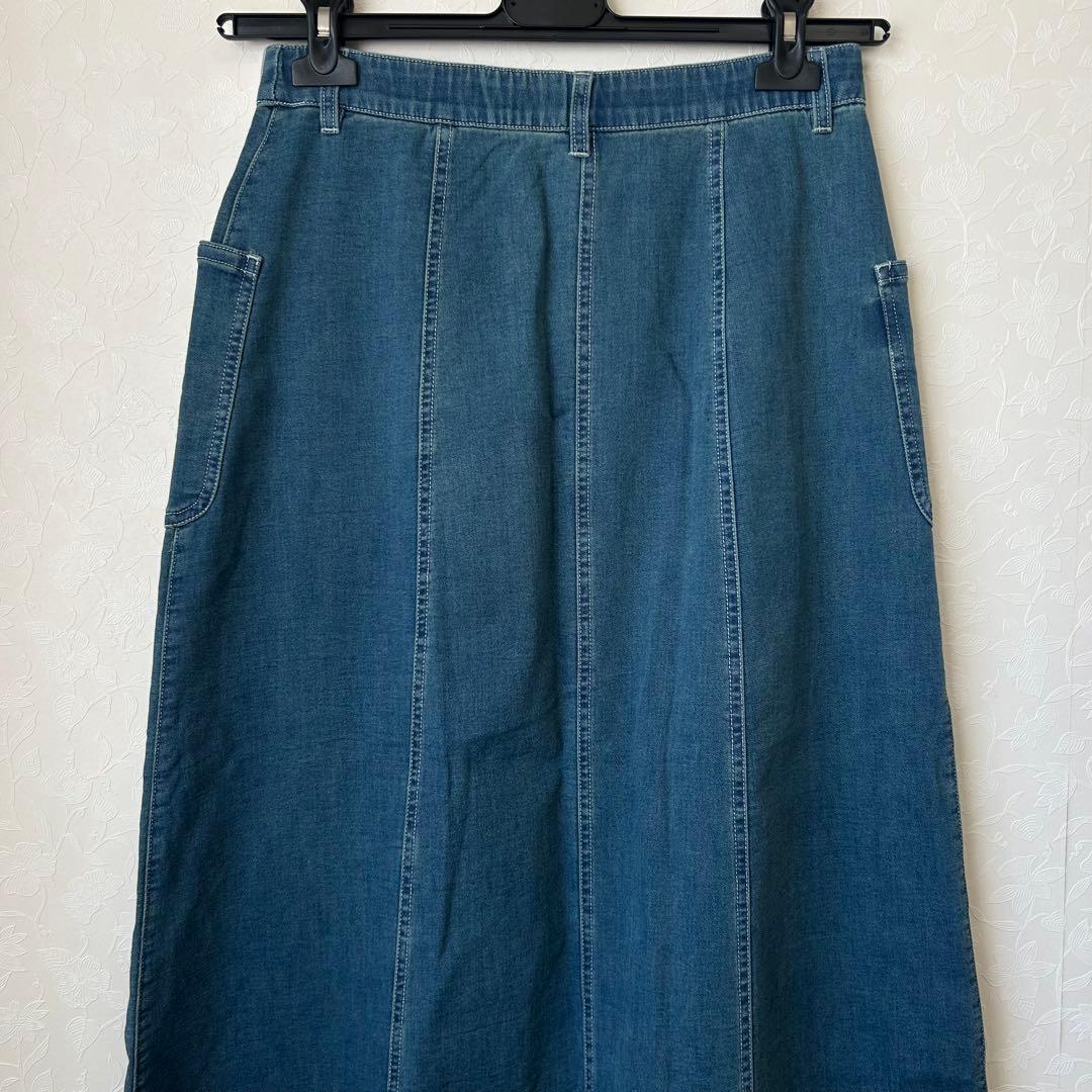MINHA KILA KILA デニムロングフレアスカート　綿84% タグ付き