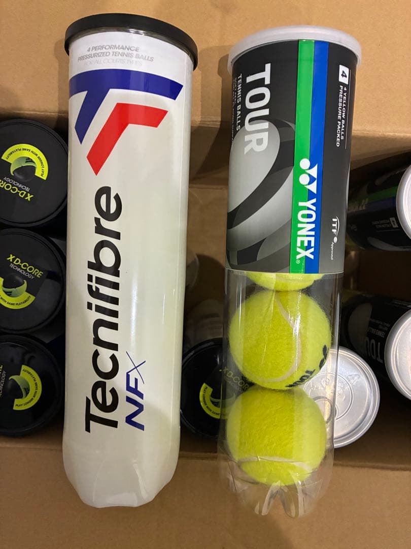 テニスボールセット 12缶→48球　Tecnifibre YONEX
