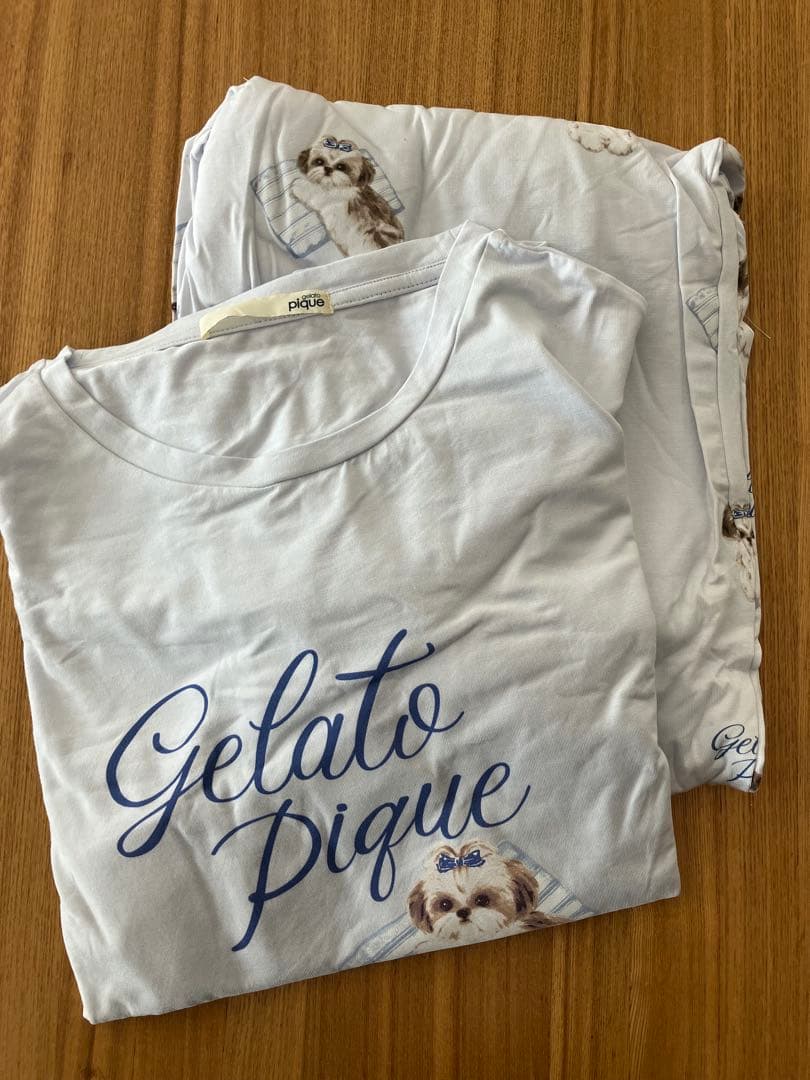 新品　ジェラートピケ　長袖ルームウェア　シーズー