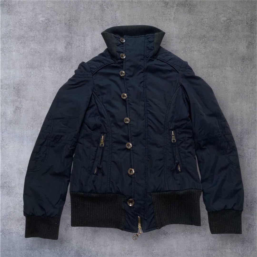 DIESEL ディーゼル　黒　Y2K ミリタリージャケット　ジップアップ