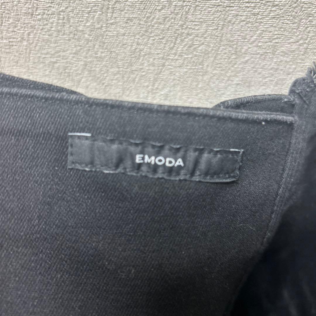 最終価格❣️ エモダ　超ストレッチ　デニム　パンツ　ブラック　濃紺　2本セット