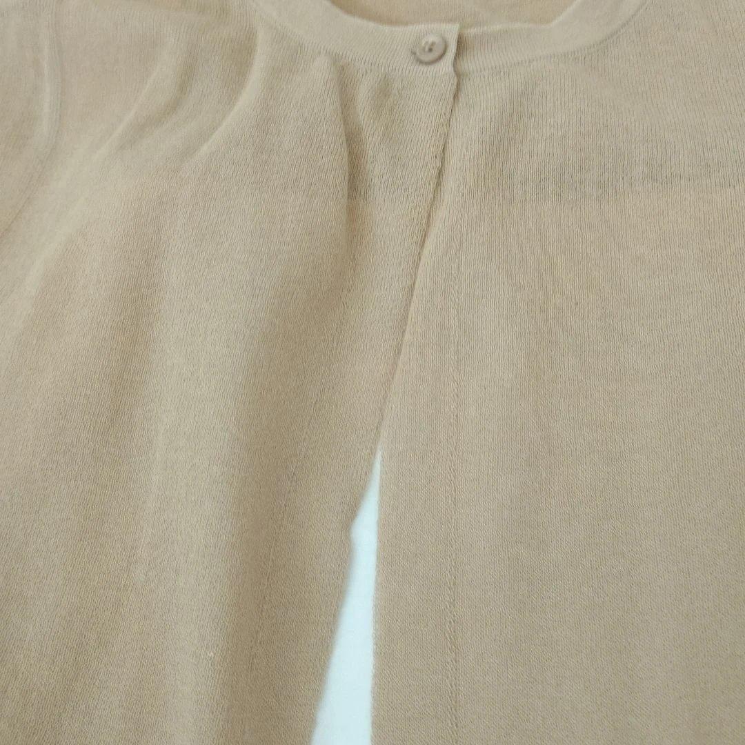 AKRIS ベージュ シアーカーディガン