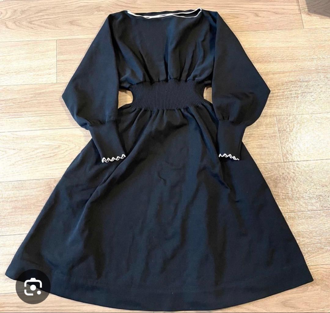 [セルフォード] スカラップニットワンピース　美品　最終お値下げ！