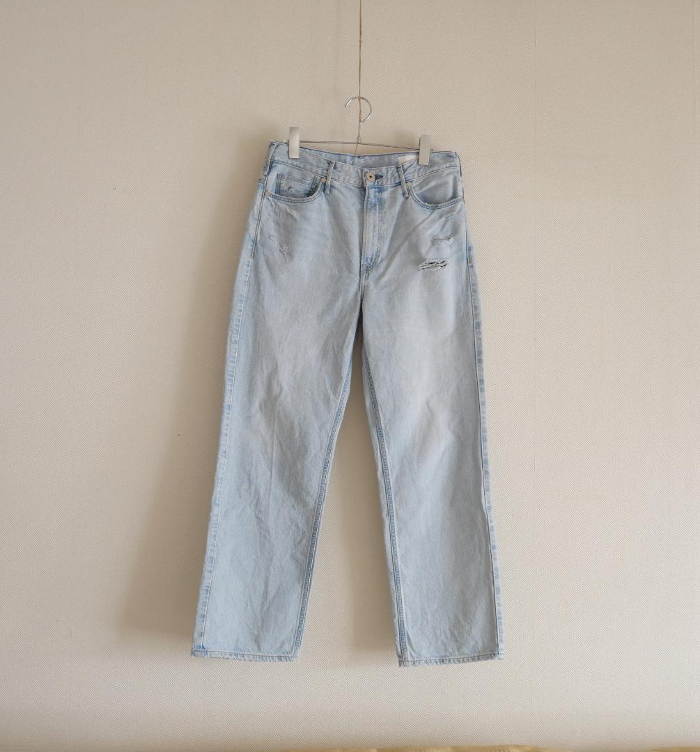 upper heights ストレートデニム サイズ25 IENA別注　ダメージ