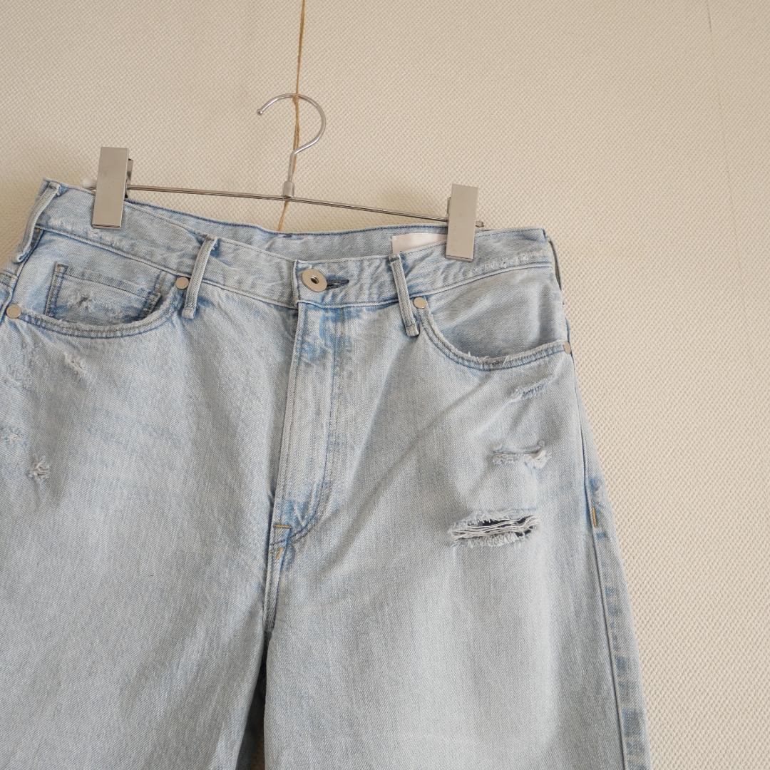 upper heights ストレートデニム サイズ25 IENA別注　ダメージ