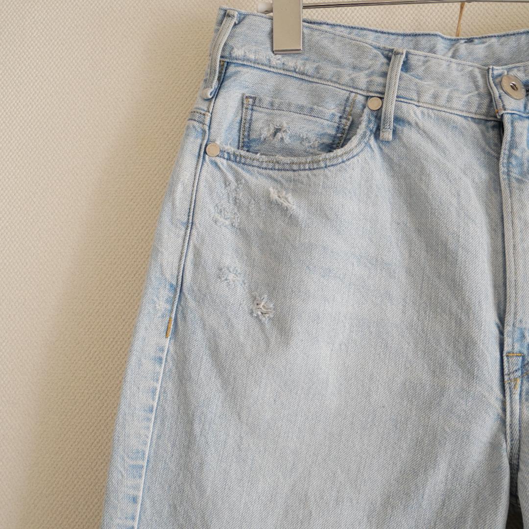 upper heights ストレートデニム サイズ25 IENA別注　ダメージ