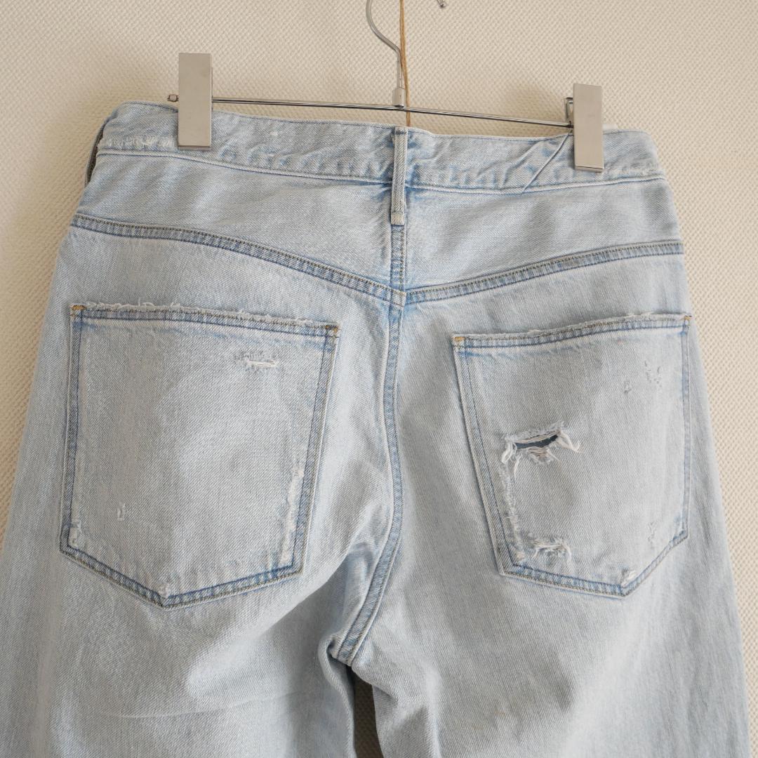 upper heights ストレートデニム サイズ25 IENA別注　ダメージ