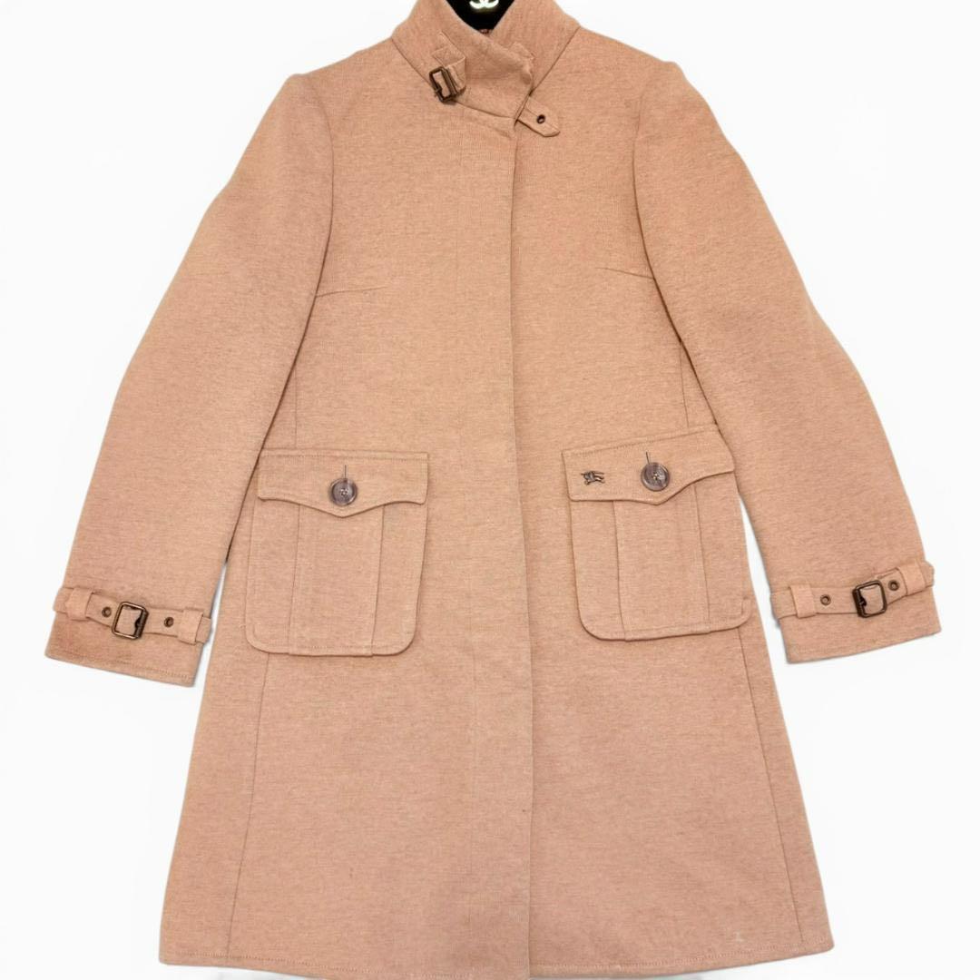【美品】 BURBERRY LONDON ウール ステンカラーコート レディース