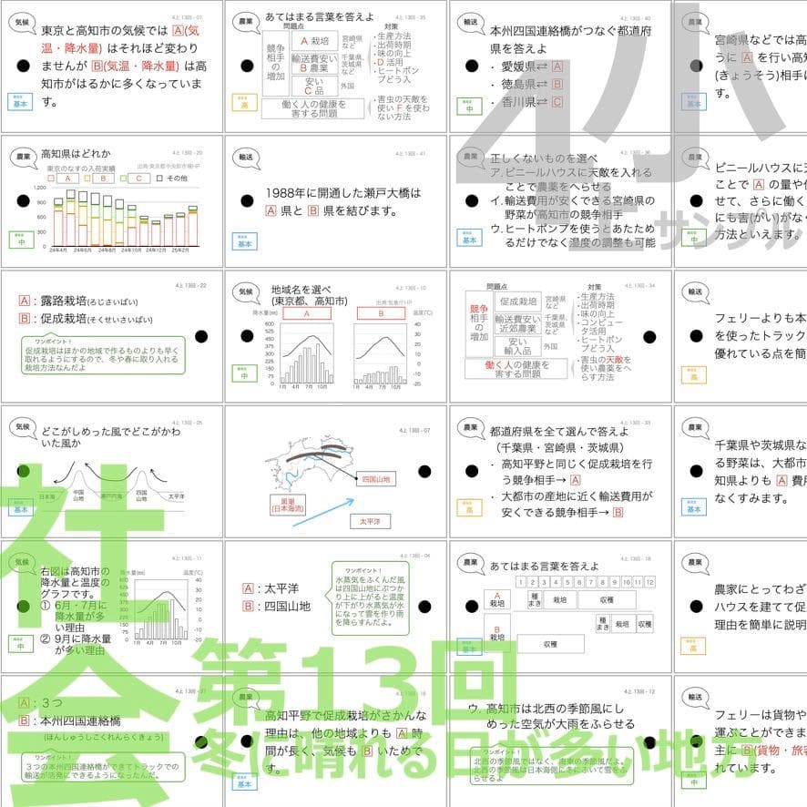 中学受験【4年上ハーフセット 社会・理科11-19回】組分けテスト対策 予シリ