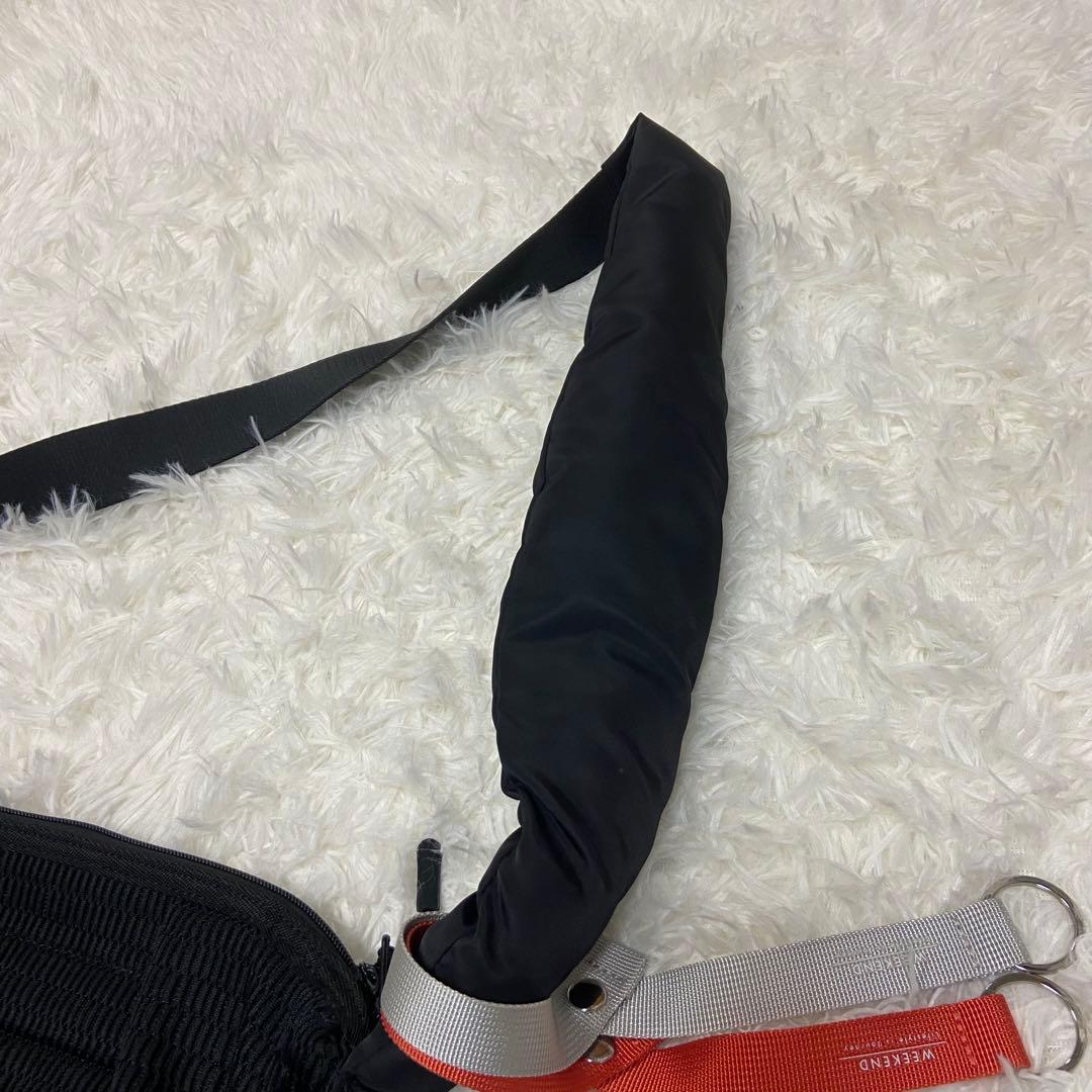 極美品 EDITA. エディータ 洗濯可 ボディバッグ ショルダーバッグ mm黒