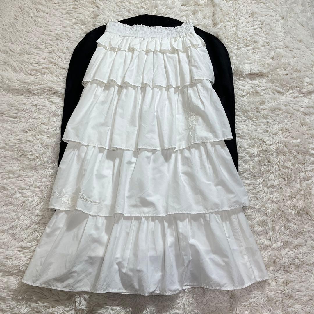 crinkle crinkle crinkle シルク混 ティアードスカート