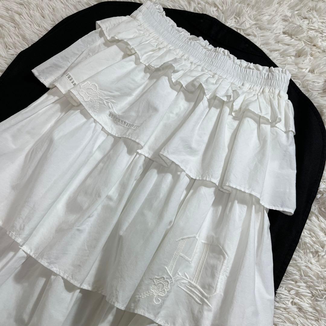 crinkle crinkle crinkle シルク混 ティアードスカート