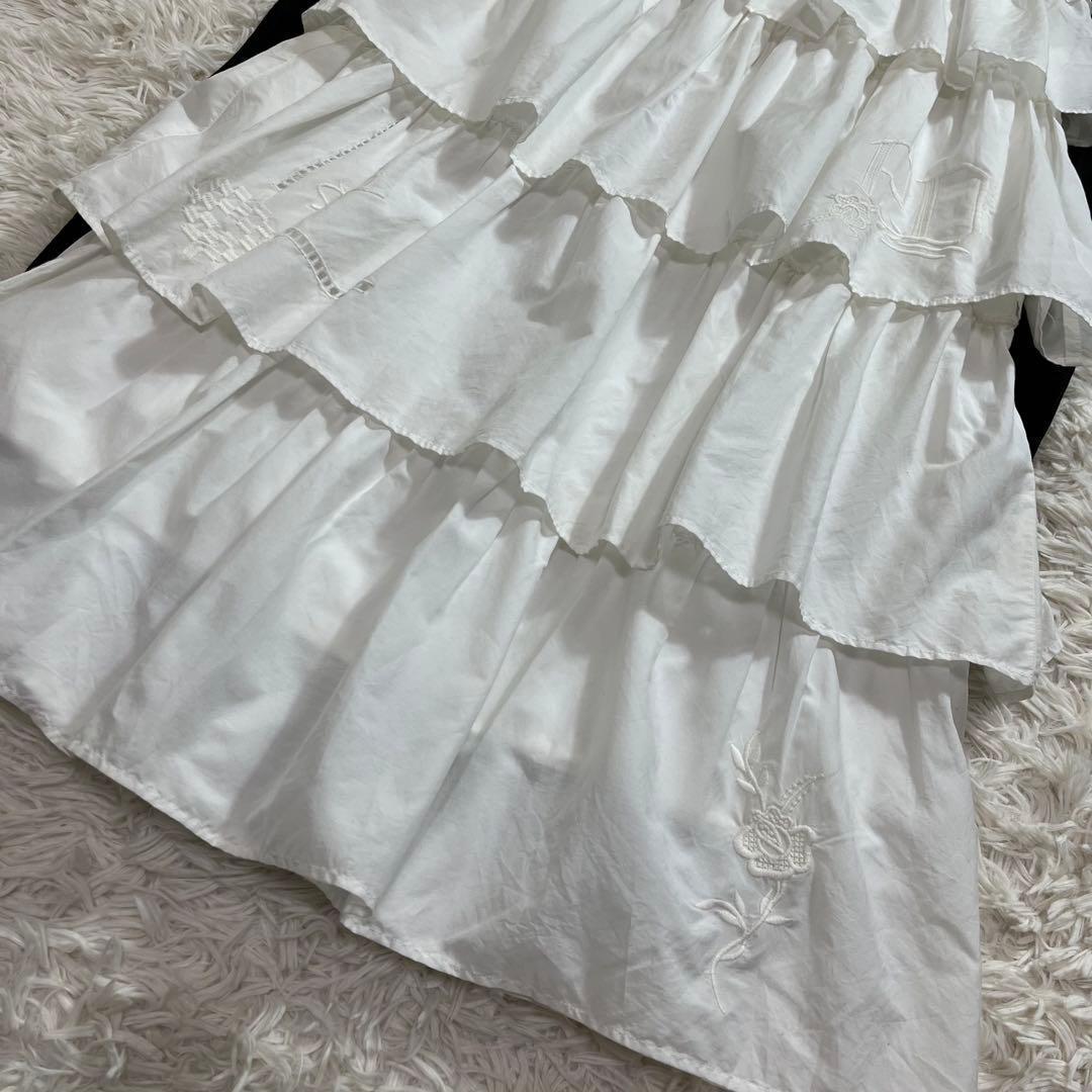 crinkle crinkle crinkle シルク混 ティアードスカート
