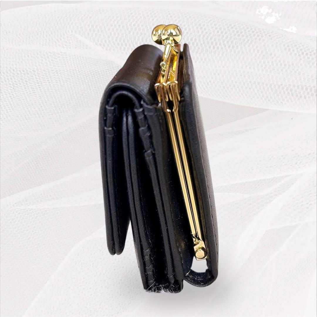 新品✨ポール＆ジョー アクセソワ 三つ折り財布 ヌネット がま口 ブラック 黒