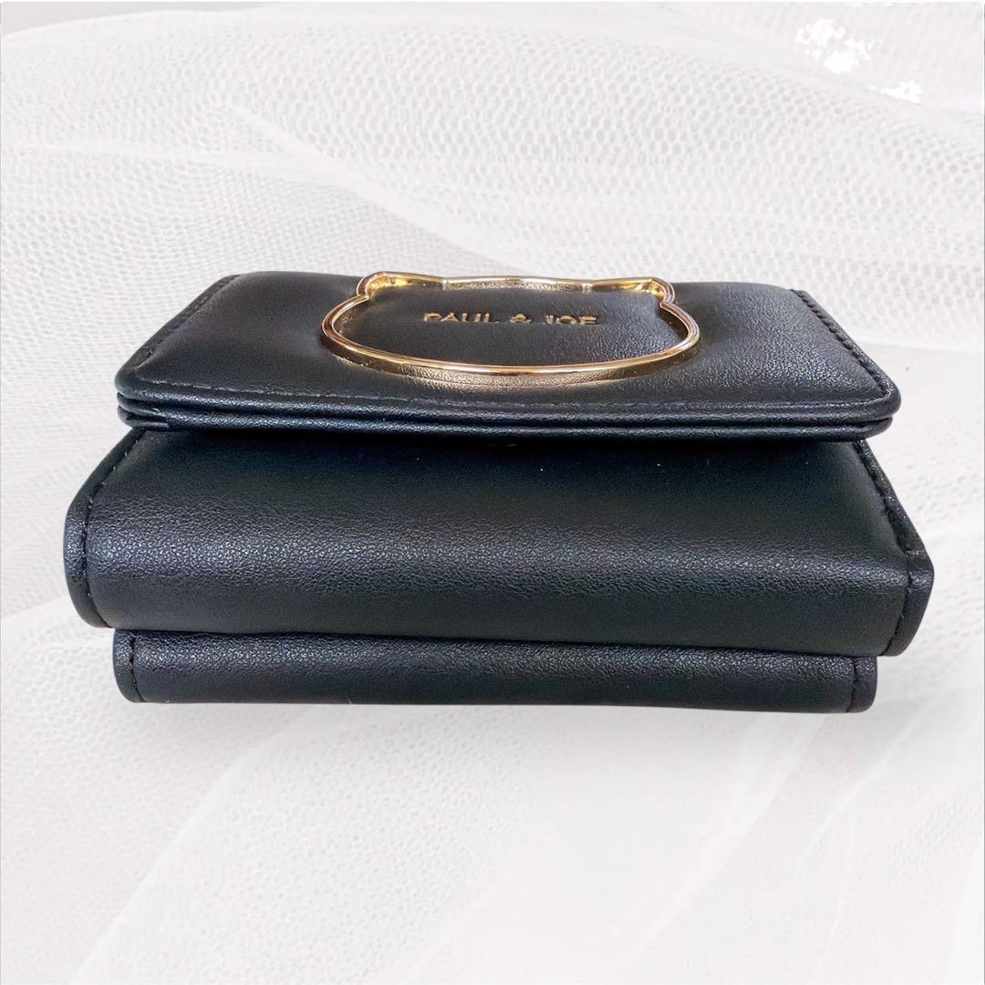 新品✨ポール＆ジョー アクセソワ 三つ折り財布 ヌネット がま口 ブラック 黒