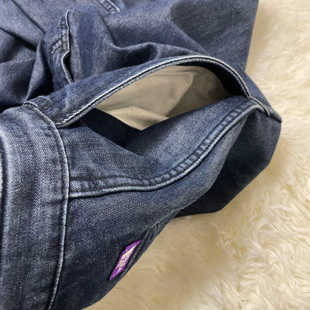 ザノースフェイス パープルレーベル デニムフィールドパンツ　ワイドパンツ