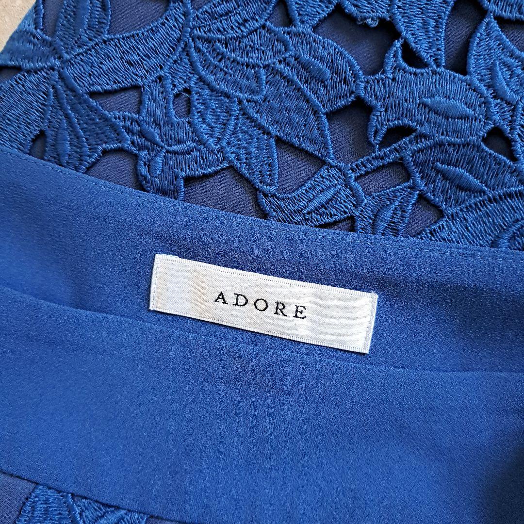美品●アドーアADORE●レースプリーツコンビスカート36
