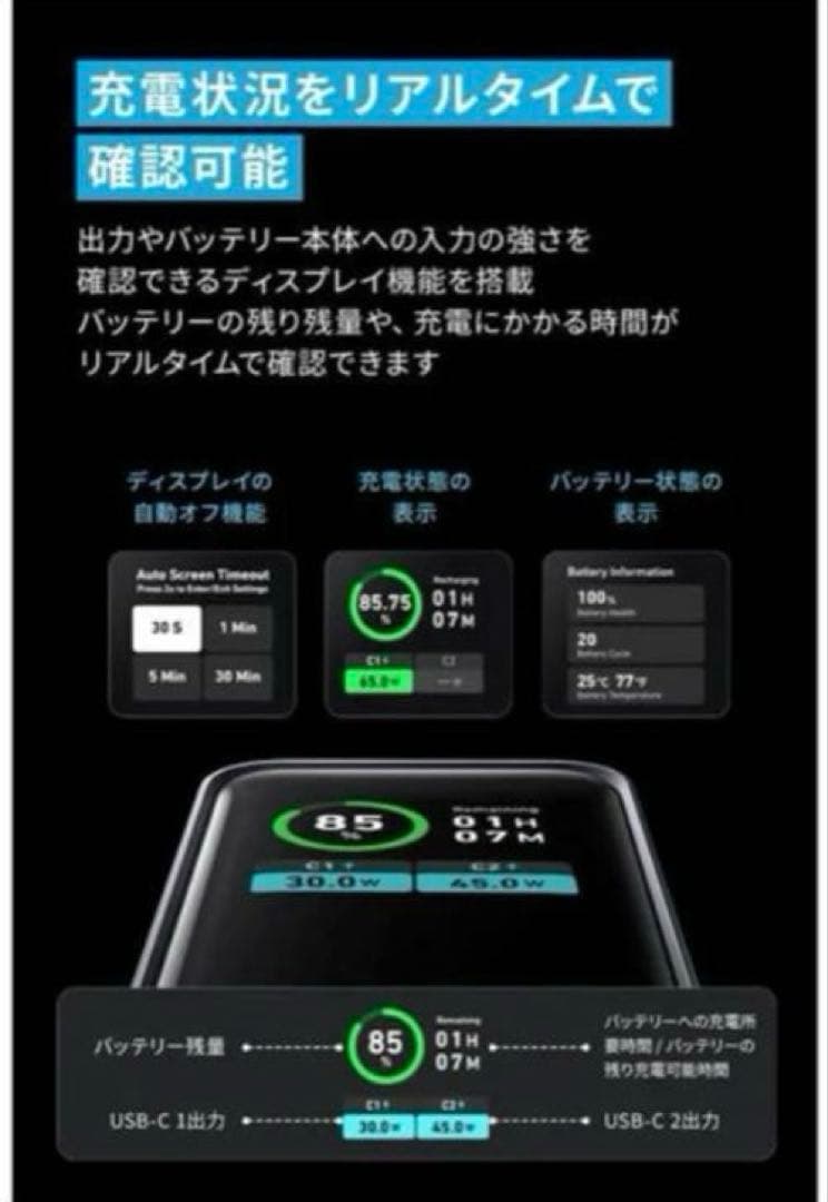 スマホアクセサリー Anker Prime Power Bank (12000mAh, 130W)