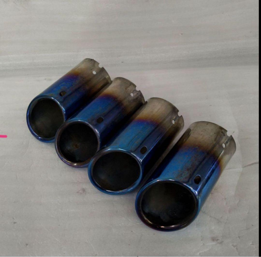 アバルト500 595 レコードモンツァ用　チタン風マフラーカッター　used