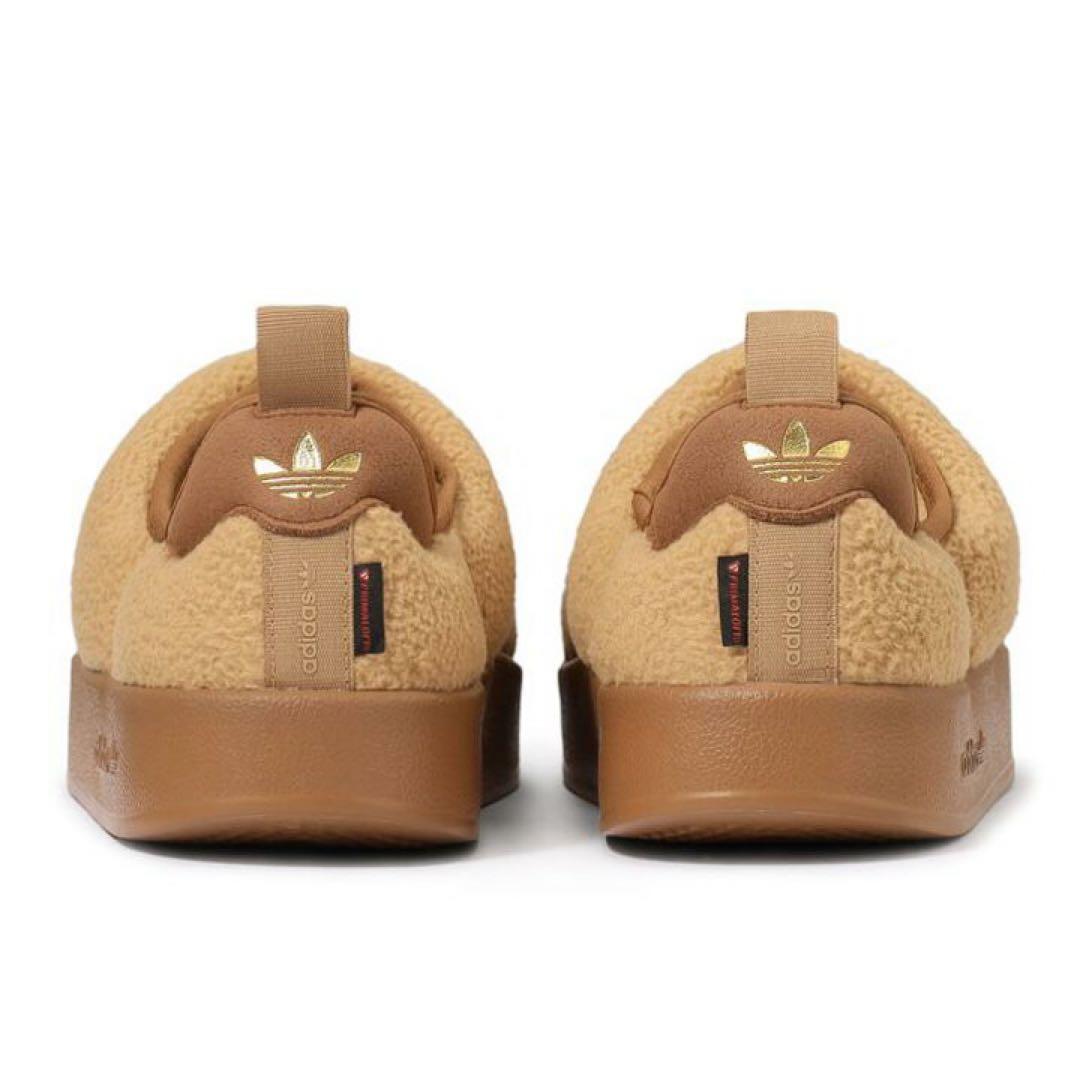 【美品】adidas パフィレッタ ボア スリッポン ブラウン25.5cm