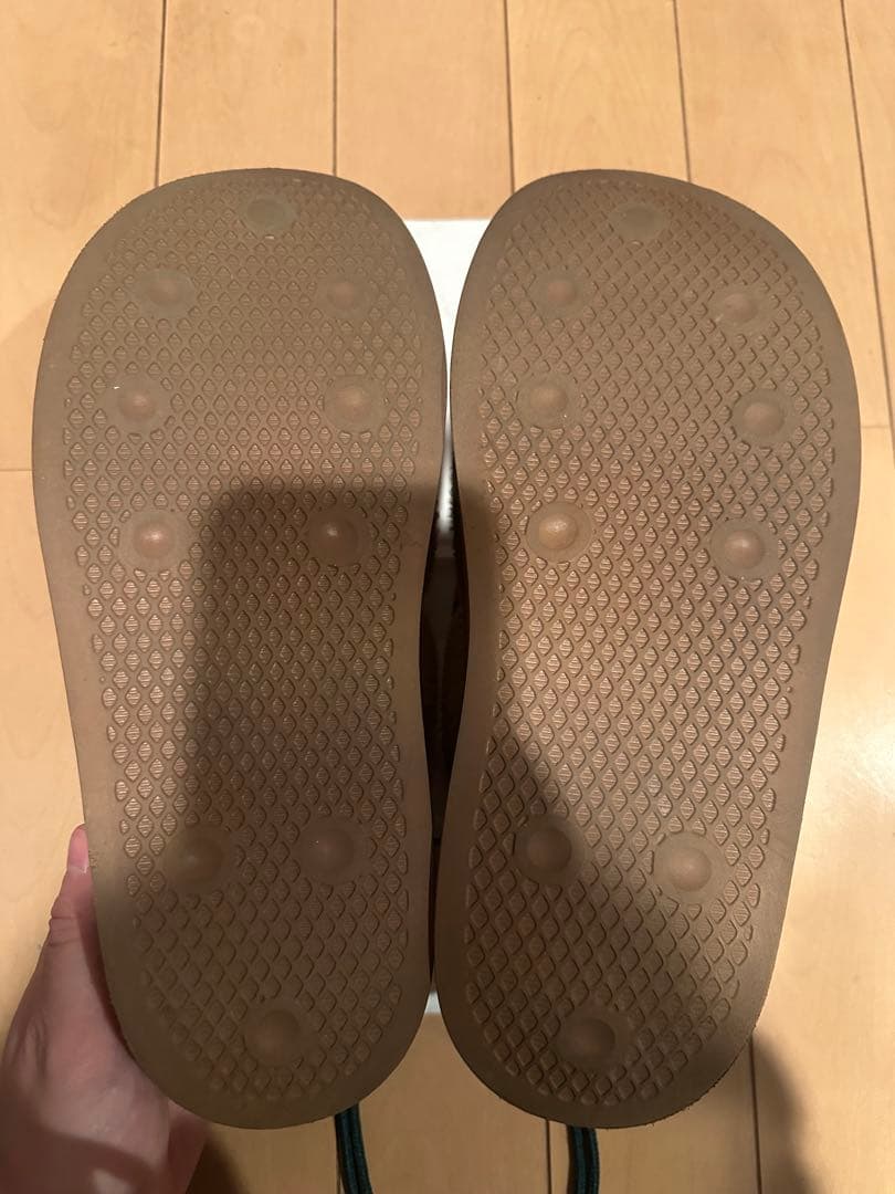 【美品】adidas パフィレッタ ボア スリッポン ブラウン25.5cm
