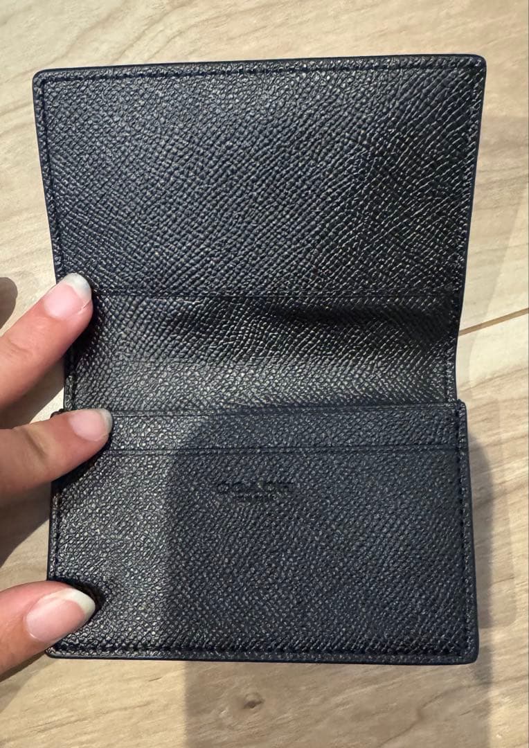 COACH ブラックレザー 名刺入れ