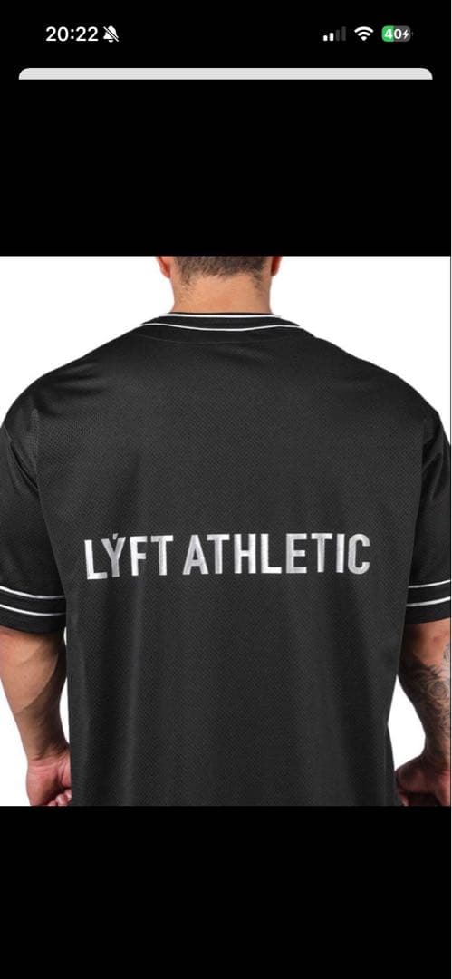 LYFT ATHLETIC メッシュベースボールシャツ ブラック